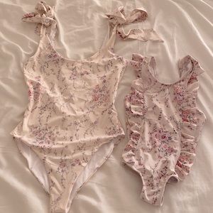 LoveShackFancy matching mommy and me swimsuits